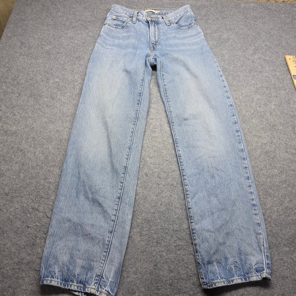 Levis 94 Baggy Jeans Light Wash Blue High Rise Wide Leg Denim 23x28